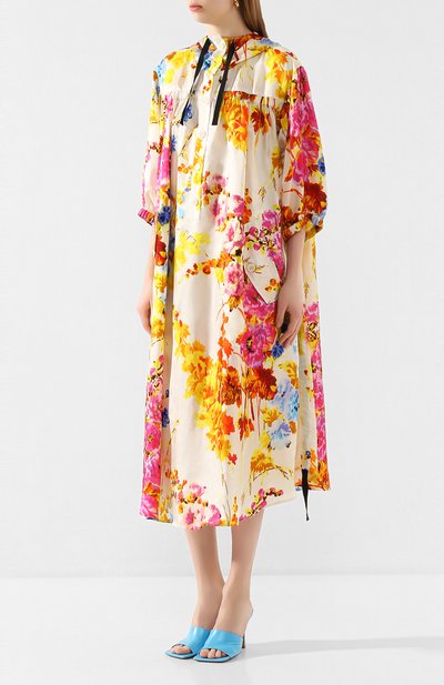Платье из вискозы DRIES VAN NOTEN кремового цвета по цене 99500 руб., арт. 201-11082-9404, фото 3 Платье из вискозы DRIES VAN NOTEN, арт. 201-11082-9404, фото 3