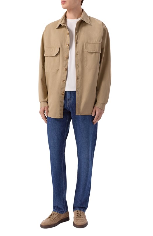 Хлопковая рубашка White Sand 26SU20/63 Бежевый  26SU20/63 Фото 2