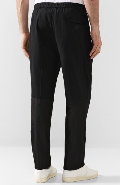 Хлопковые брюки прямого кроя с поясом на резинке MONCLER, арт. D1-091-11403-80-549P5, фото 4