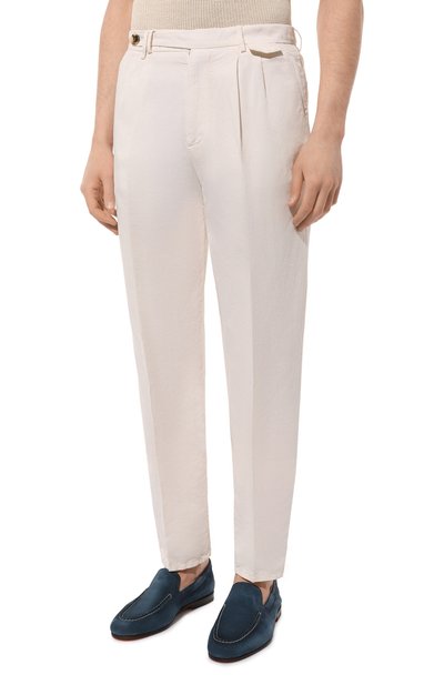 Брюки изо льна и хлопка BRUNELLO CUCINELLI, арт. M291DB2285, фото 3