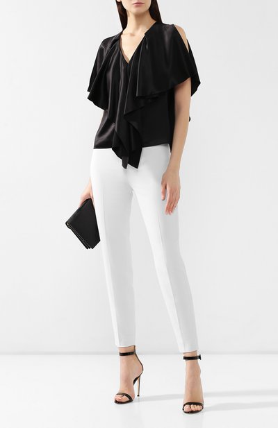 Топ из вискозы LANVIN черного цвета по цене 61850 руб., арт. RW-T0669U-4077-P19, фото 2 Топ из вискозы LANVIN, арт. RW-T0669U-4077-P19, фото 2