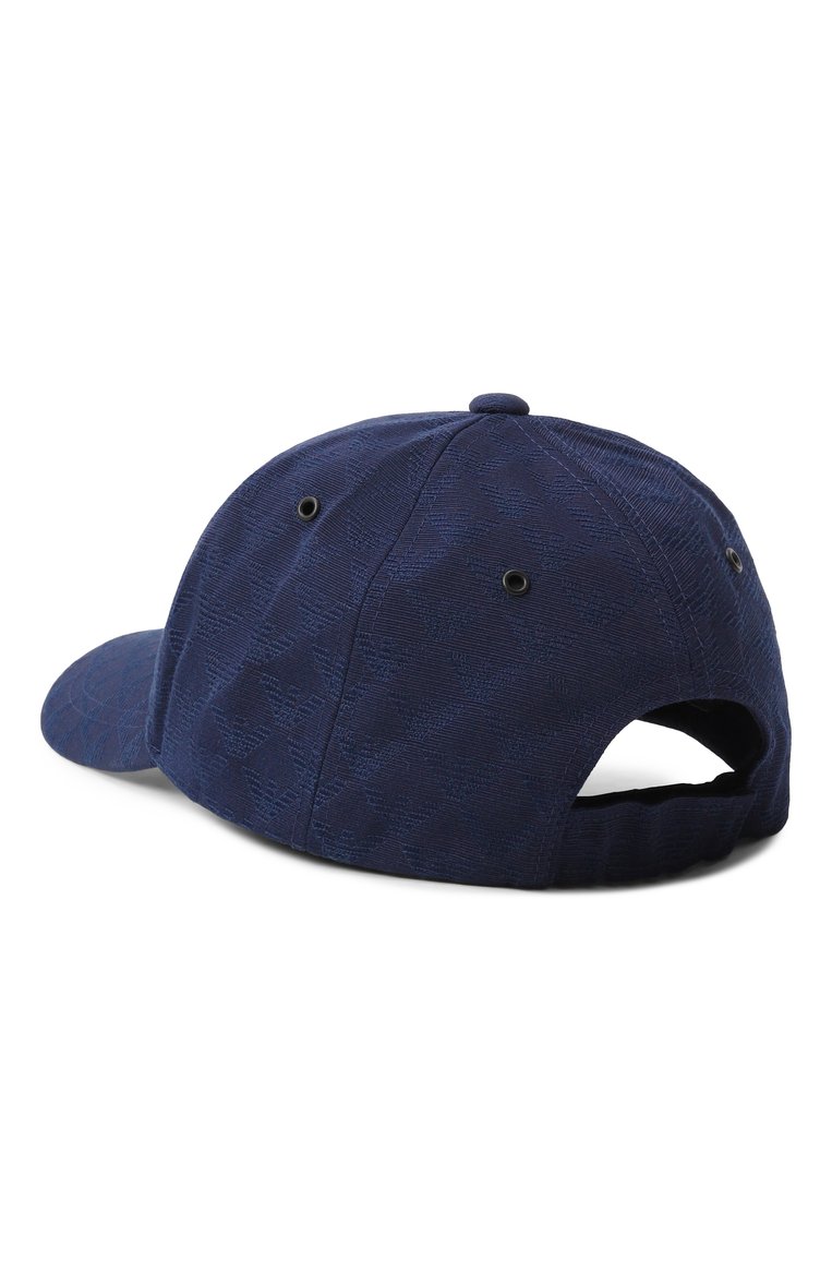 Мужская бейсболка EMPORIO ARMANI синего цвета, арт. 627924/CC985 | Фото 3 (Нос: Не проставлено; Материал: Хлопок, Текстиль, Синтетический материал)