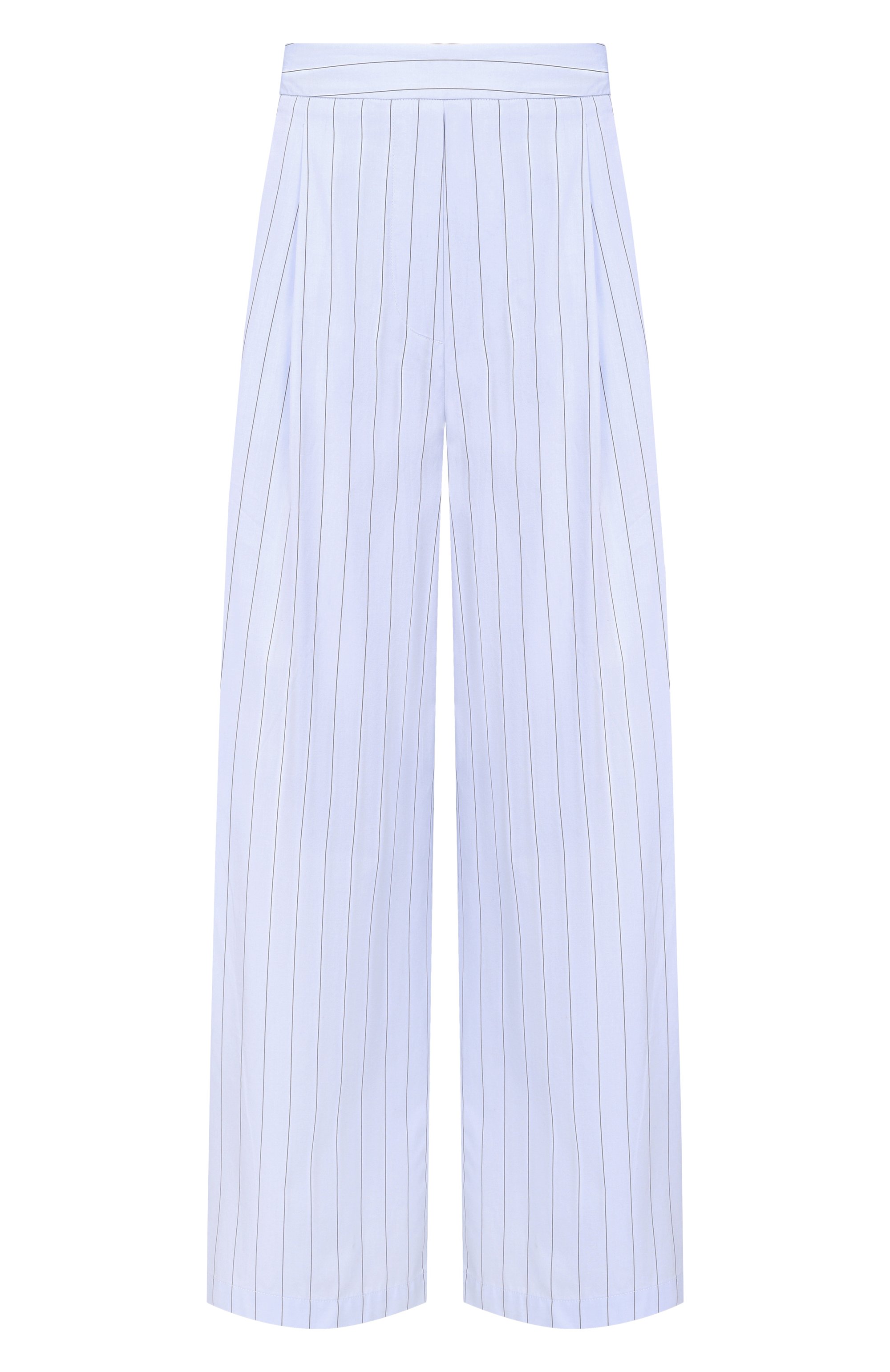 Хлопковые брюки ERIKA CAVALLINI голубого цвета по цене 44950 руб., арт. P6SJ20, фото 1 Хлопковые брюки ERIKA CAVALLINI, арт. P6SJ20, фото 1