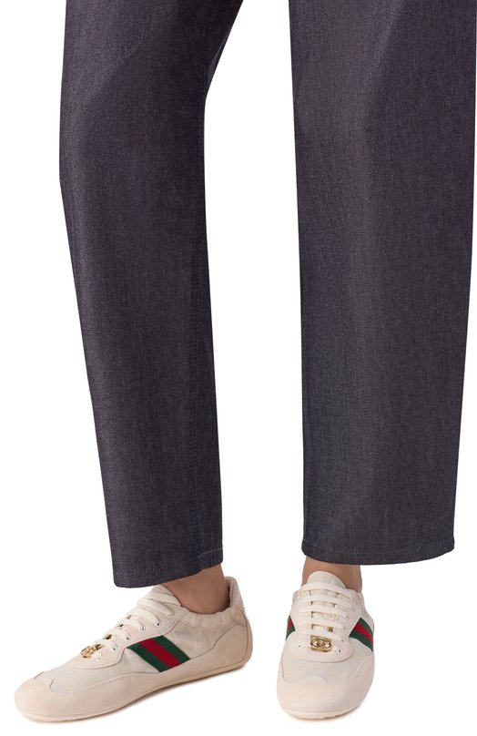 Комбинированные кеды Shift Gucci 857963/AAF2F Кремовый  857963/AAF2F Фото 2