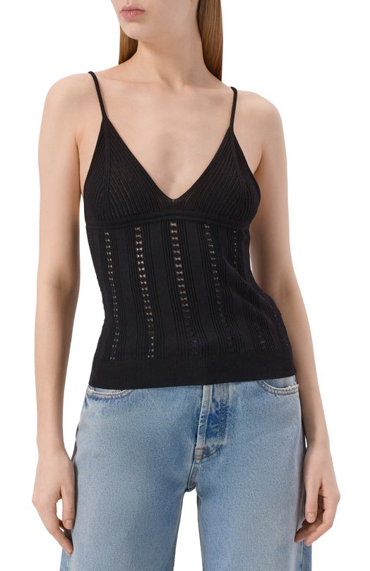 Топ из вискозы Blumarine 2M689A Чёрный  2M689A Фото 3