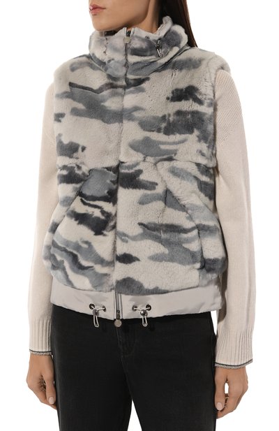 Жилет из меха кролика KITON, арт. D58614K0570F01, фото 3