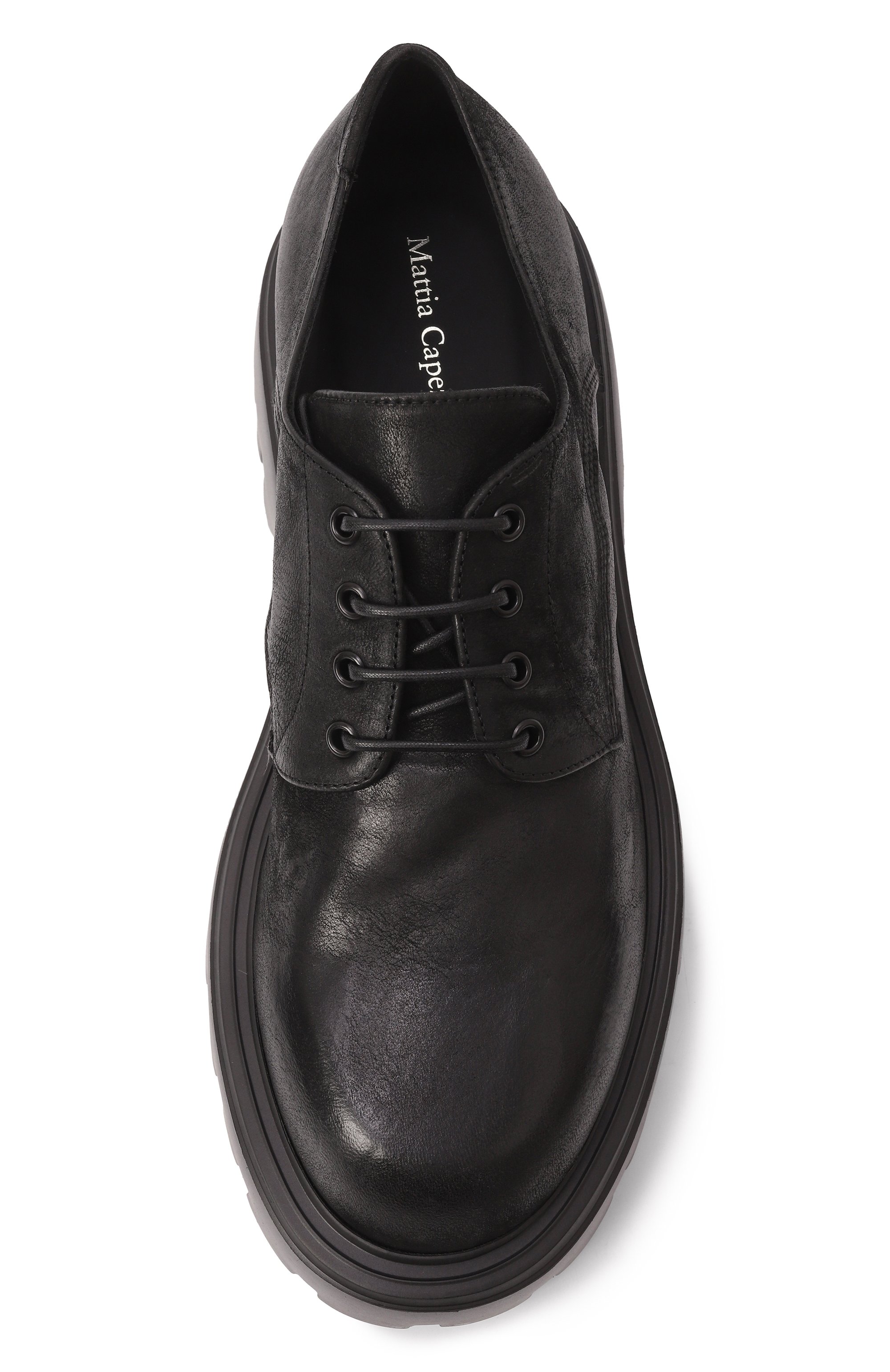 Кожаные дерби sharkino MATTIA CAPEZZANI черного цвета по цене 56300 руб., арт. M2344/BAND0LER0, фото 6 Кожаные дерби sharkino MATTIA CAPEZZANI, арт. M2344/BAND0LER0, фото 6