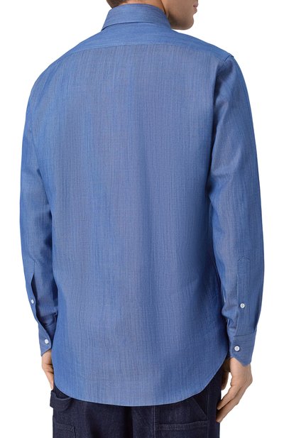 Хлопковая рубашка MVST синего цвета по цене 69950 руб., арт. M0RBIDA/NIZZA/SP0RT/621-JAPANESE DENIM, фото 4 Хлопковая рубашка MVST, арт. M0RBIDA/NIZZA/SP0RT/621-JAPANESE DENIM, фото 4