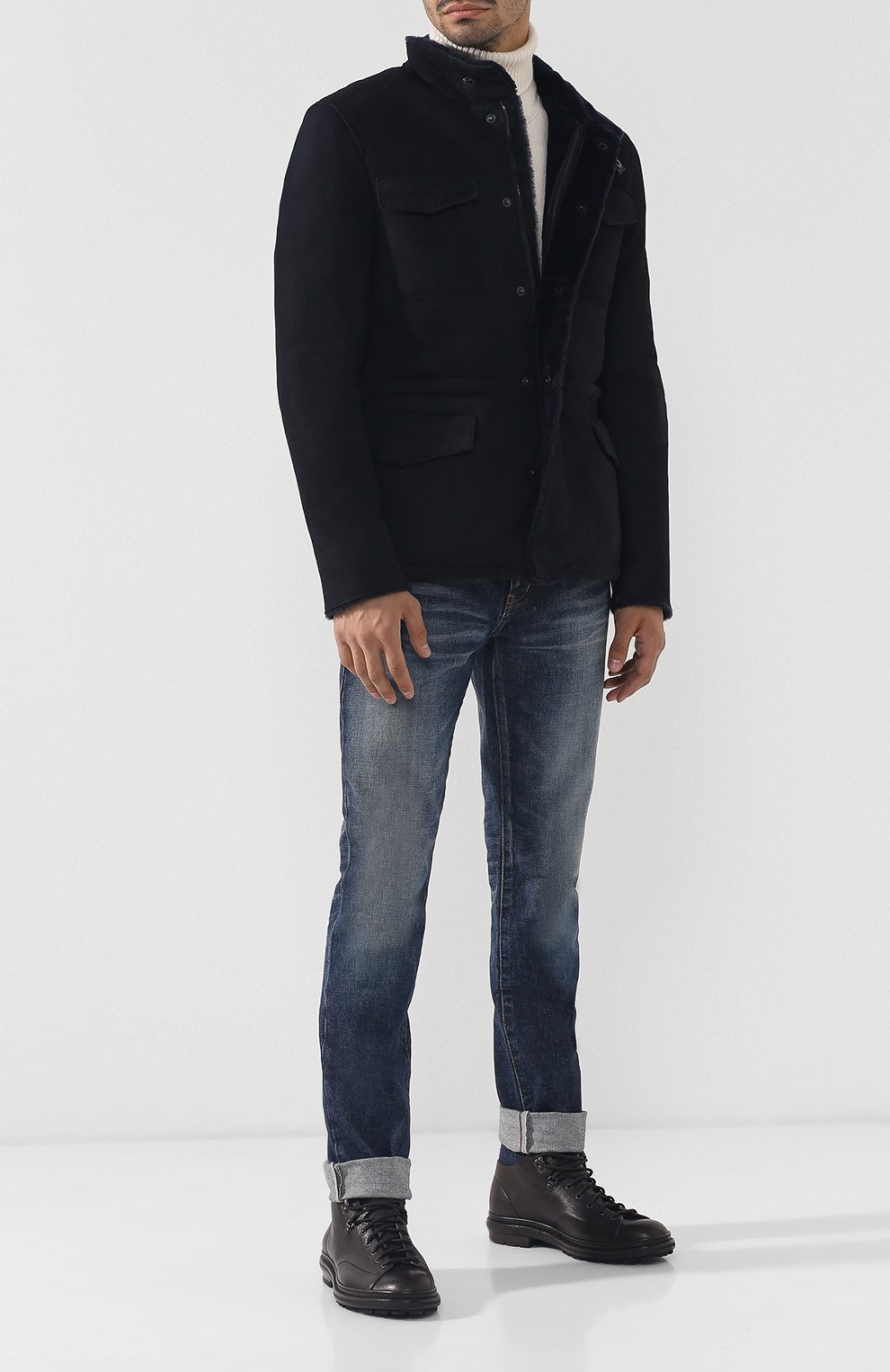 Дубленка на молнии с воротником-стойкой GIORGIO ARMANI, арт. 1SG03P/1SP26, фото 2