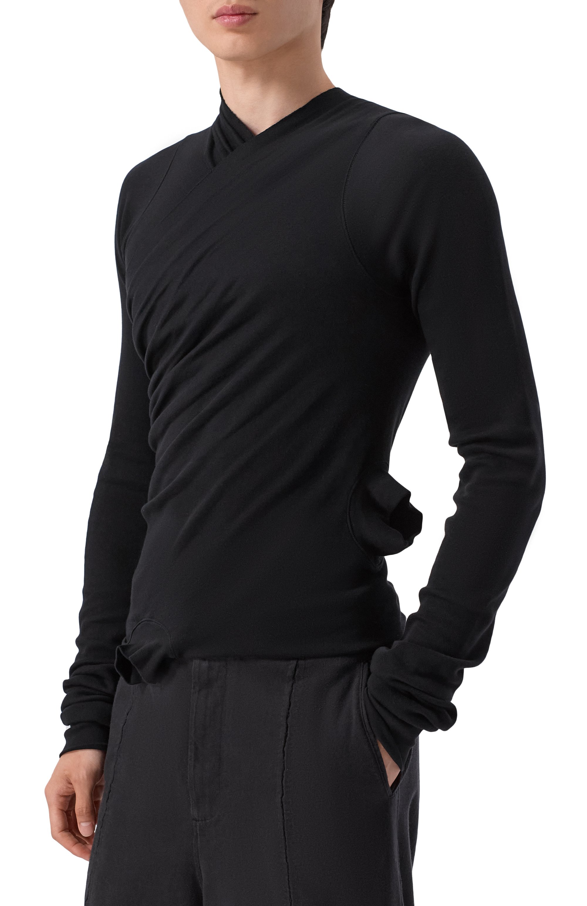 Хлопковый лонгслив RICK OWENS, арт. RU02F4262/JDC, фото 3