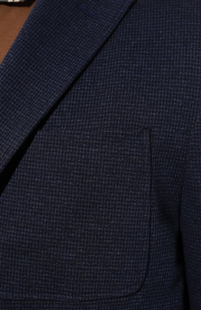 Хлопковый пиджак CANALI темно-синего цвета по цене 117500 руб., арт. J0147/JJ02698, фото 5 Хлопковый пиджак CANALI, арт. J0147/JJ02698, фото 5