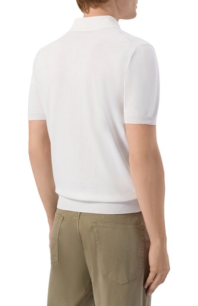 Хлопковое поло CORNELIANI белого цвета по цене 65250 руб., арт. 27M586/2725109, фото 4 Хлопковое поло CORNELIANI, арт. 27M586/2725109, фото 4