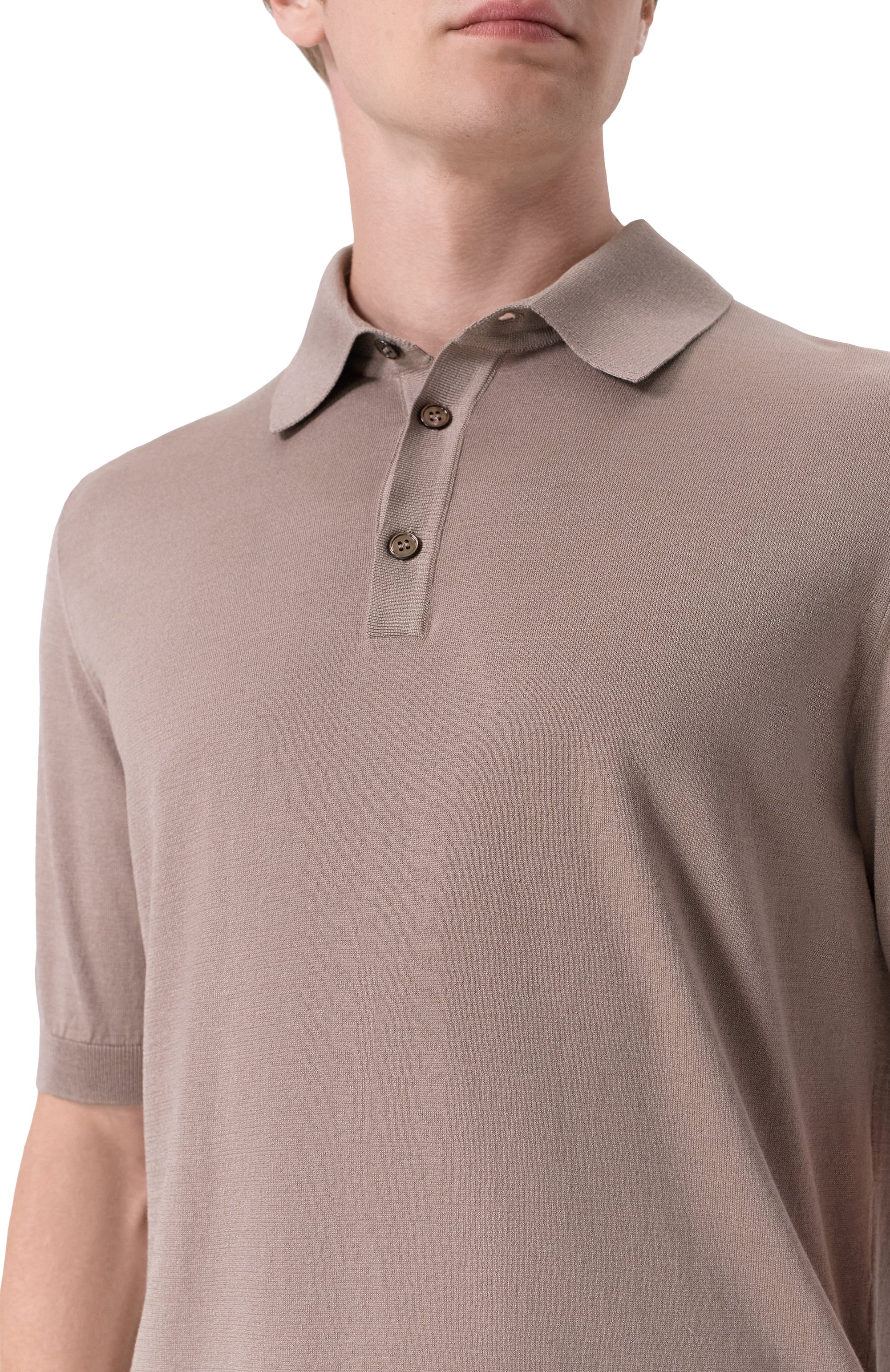 Поло из шелка и хлопка MVST, арт. M26.CSM.K424/C0TT0N/SILK, фото 5