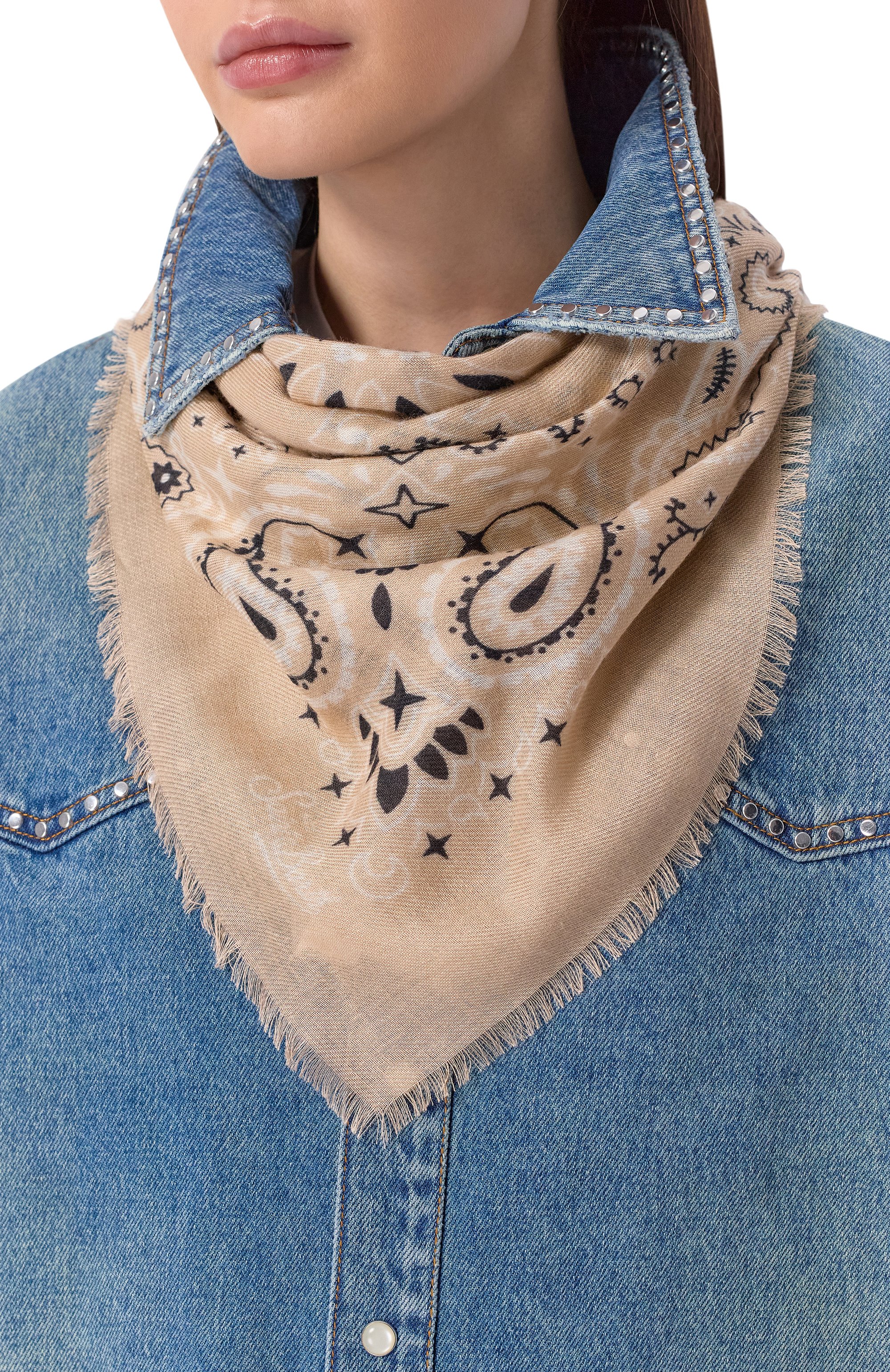 Бандана из вискозы и шерсти MC2 SAINT BARTH, арт. F0D0002-03632I/F0ULARD MAXI, фото 2