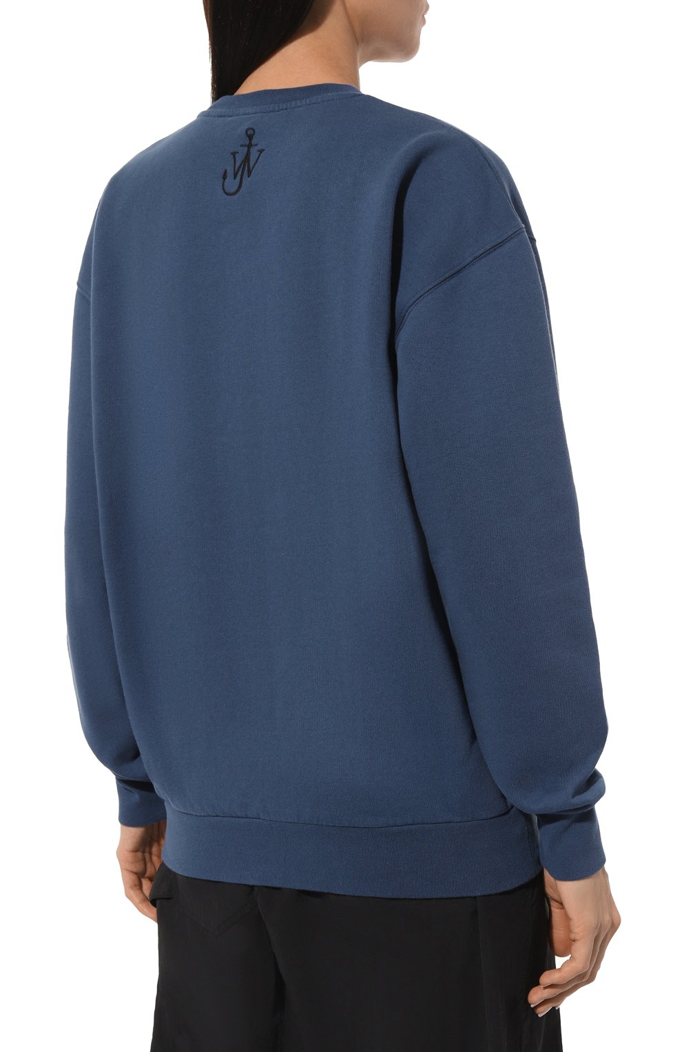Хлопковый свитшот JW ANDERSON синего цвета по цене 29250 руб., арт. JW0128 PG1216, фото 4 Хлопковый свитшот JW ANDERSON, арт. JW0128 PG1216, фото 4