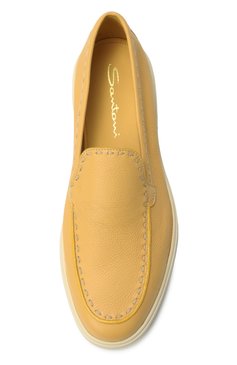 Женские кожаные лоферы SANTONI желтого цвета, арт. WUYG71436TISSWKA | Фото 6 (Подошва: Платформа; Материал внутренний: Натуральная кожа; Каблук высота: Низкий; Материал внешний: Натуральная кожа)