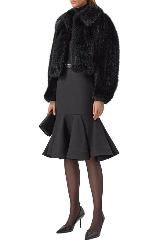 Комбинированное полупальто Nina Ricci 25ACMA018/PL0483 Чёрный  25ACMA018/PL0483 Фото 2
