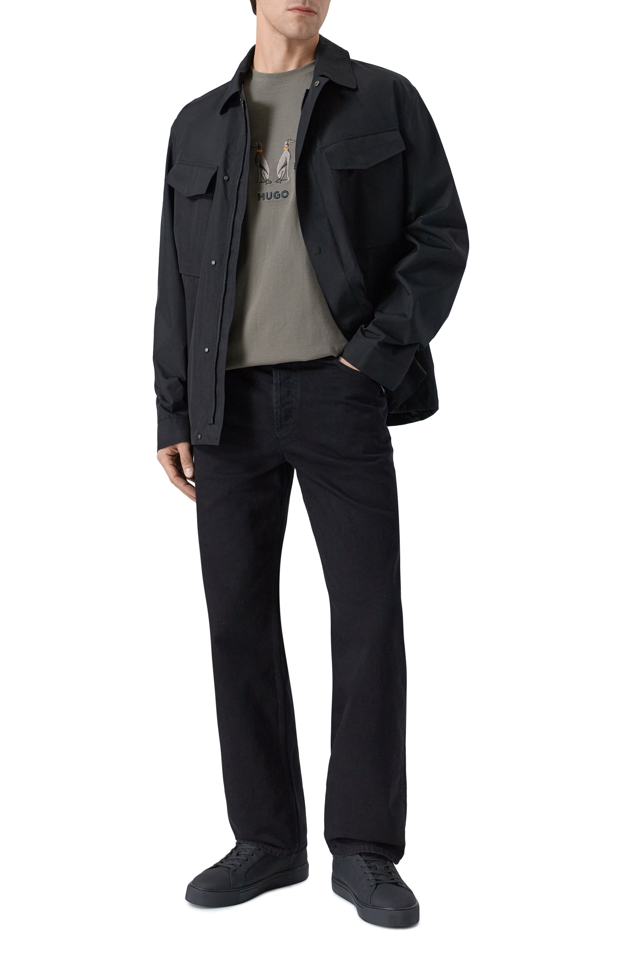 Хлопковая футболка HUGO, арт. 50549154, фото 2