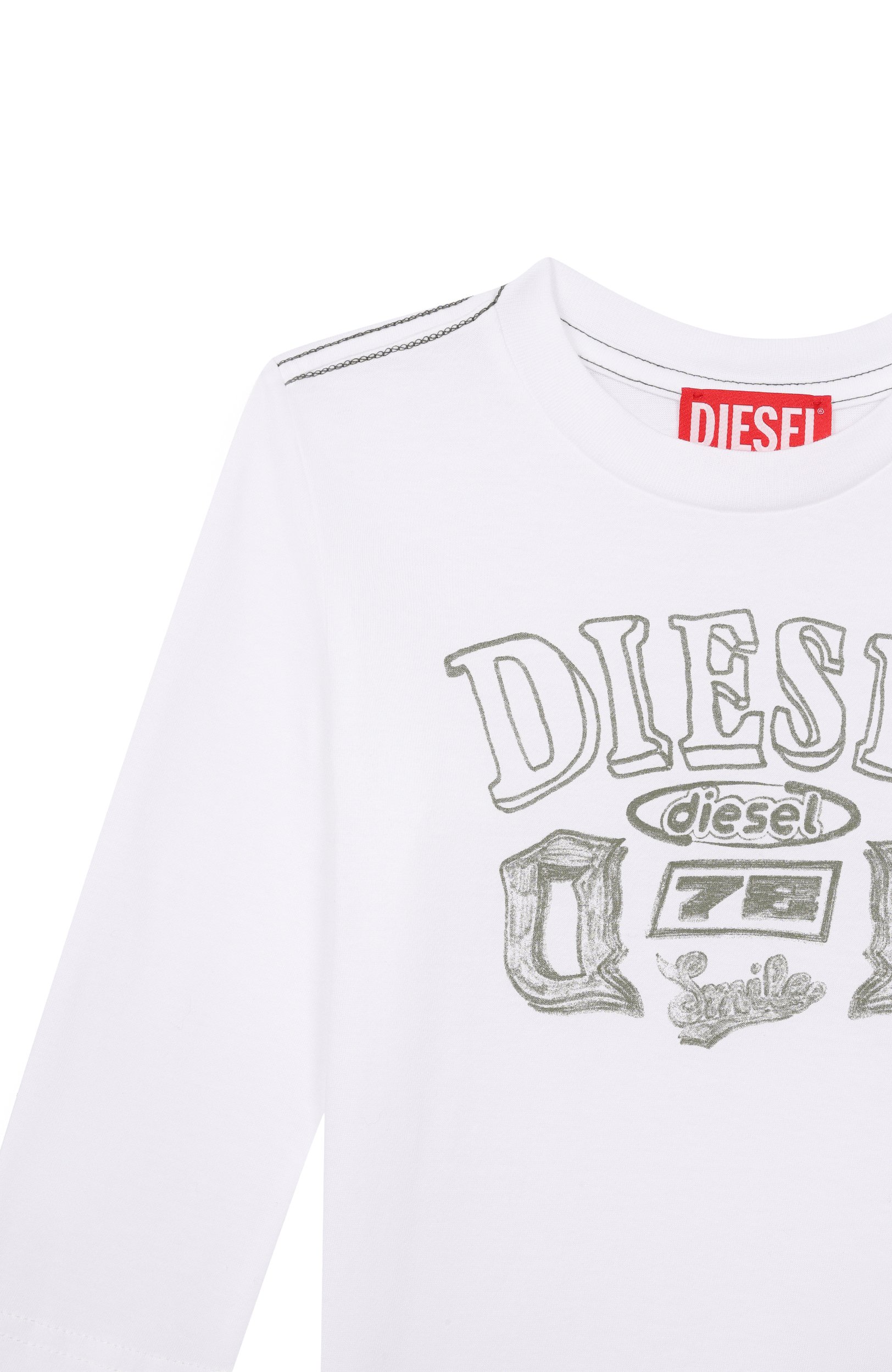 Хлопковый лонгслив DIESEL, арт. K00855/00YI9, фото 3