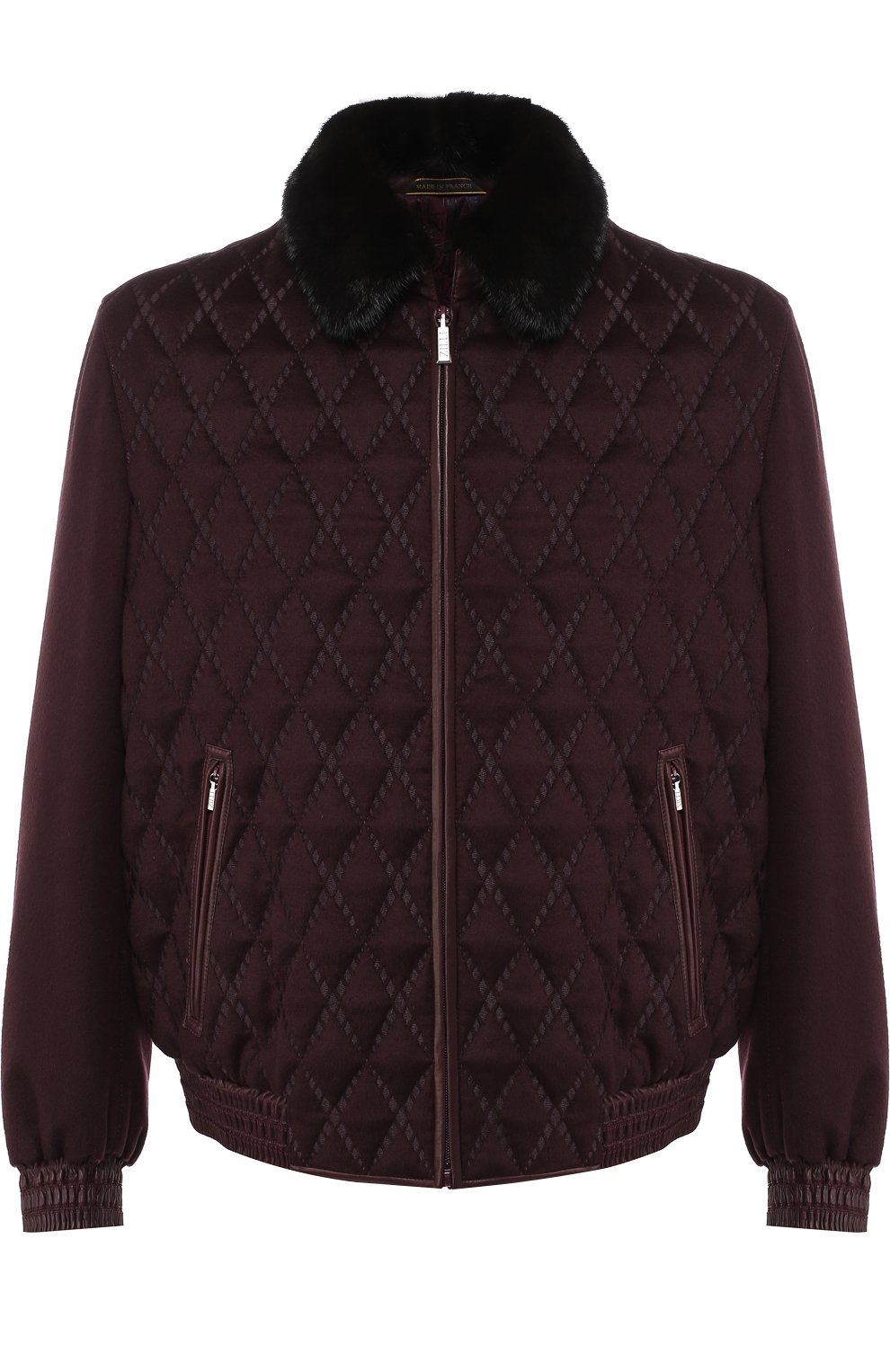 Кашемировый бомбер с воротником из норки ZILLI бордового цвета по цене 1150000 руб., арт. MAQ-EVANS-03001/2005, фото 1 Кашемировый бомбер с воротником из норки ZILLI, арт. MAQ-EVANS-03001/2005, фото 1