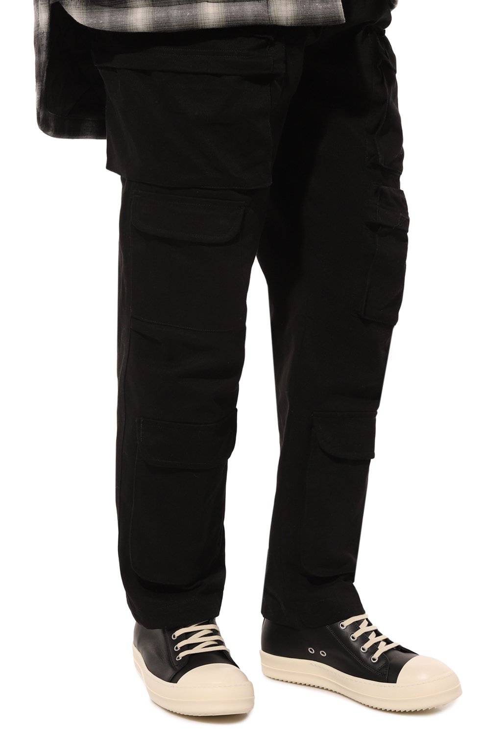 Кожаные кеды porterville RICK OWENS, арт. RU02D6891/LC0, фото 3