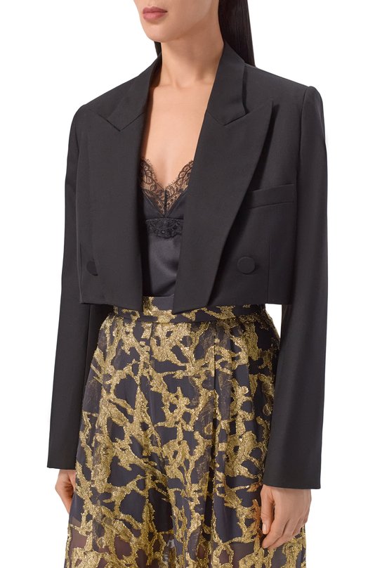 Шерстяной жакет Nina Ricci 26PCVE008/WV0323 Чёрный  26PCVE008/WV0323 Фото 3