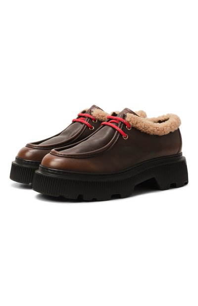 Женские кожаные дерби SANTONI, арт. WUCG71765NERTY0E