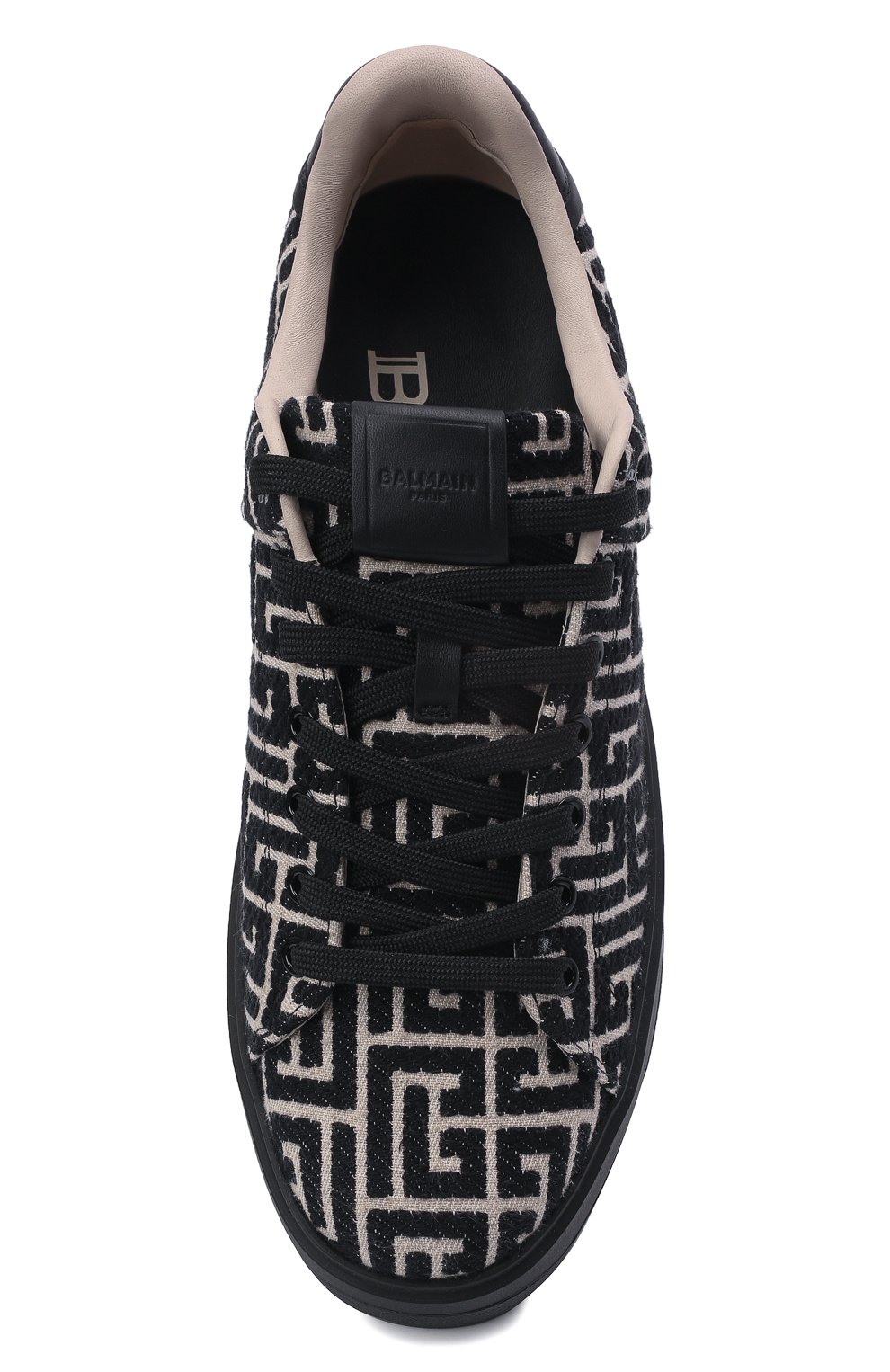 Текстильные кеды b-court BALMAIN черного цвета по цене 62250 руб., арт. XM1VI288/TJCM, фото 6 Текстильные кеды b-court BALMAIN, арт. XM1VI288/TJCM, фото 6