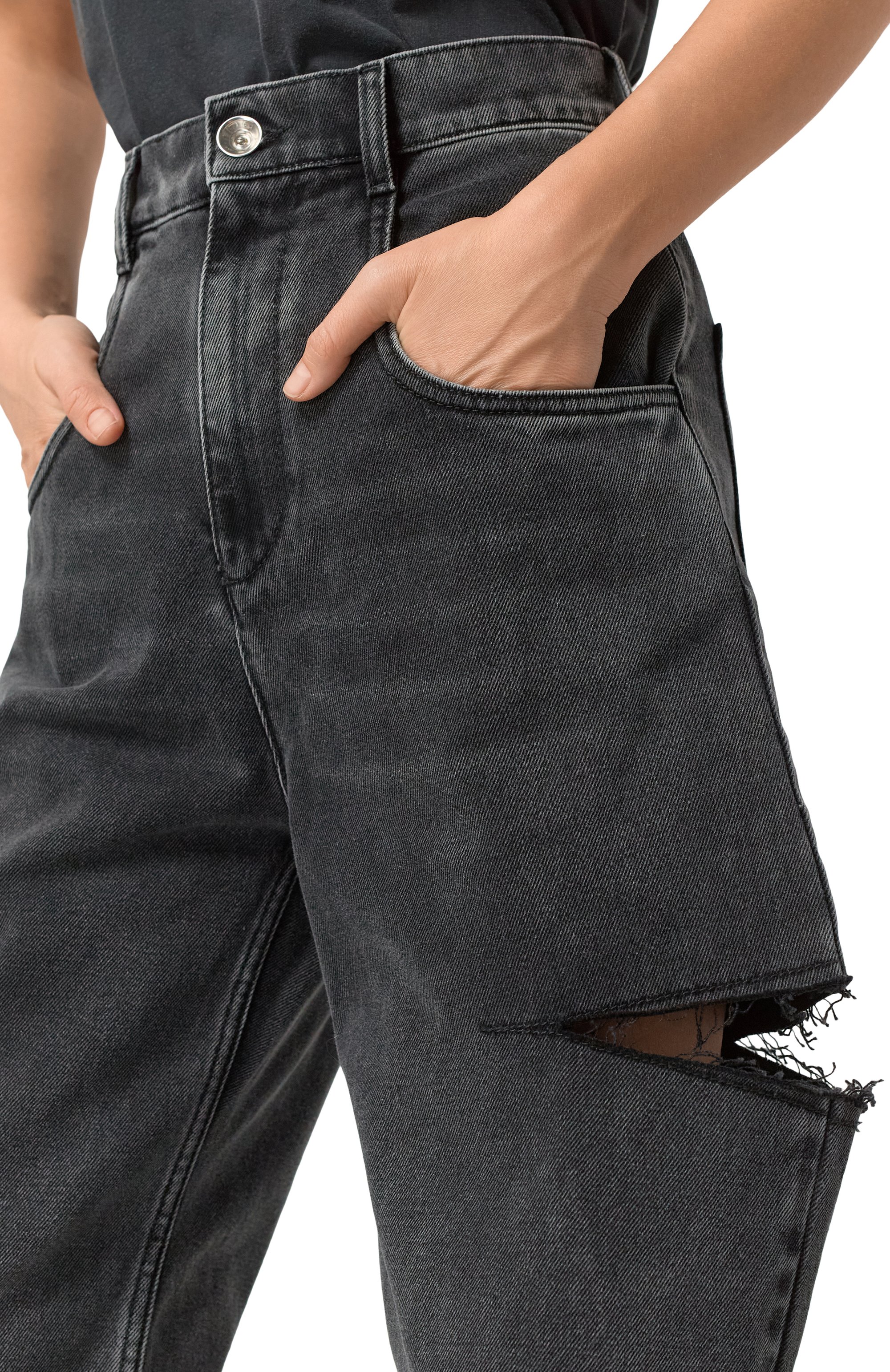 Джинсы MAISON MARGIELA черного цвета по цене 82600 руб., арт. S51LA0051/S30743, фото 5 Джинсы MAISON MARGIELA, арт. S51LA0051/S30743, фото 5