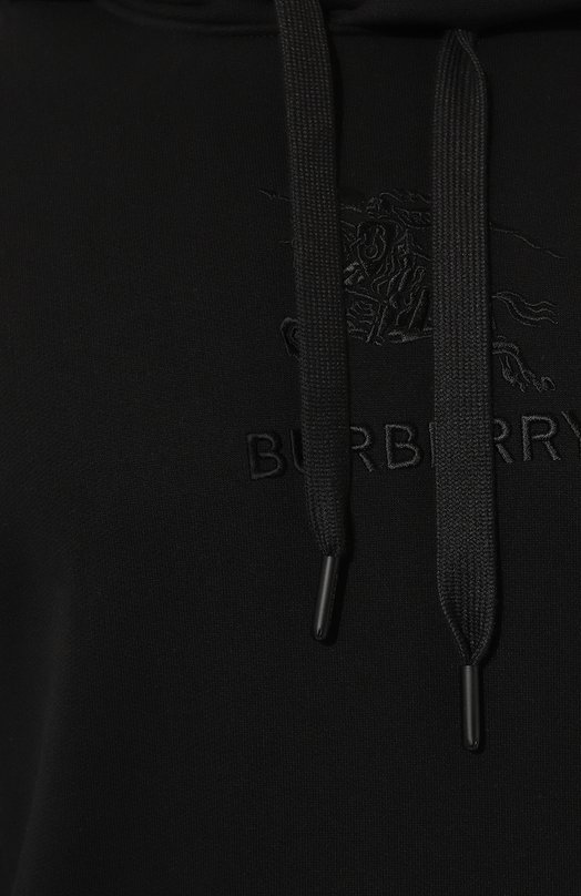 Хлопковое худи Burberry 8072741 Чёрный  8072741 Фото 5
