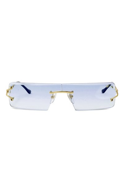 Солнцезащитные очки VINTAGE FRAMES, арт. EMPIRE 24KT G0LD/BLUE GRADIENT FLASH BL, фото 4