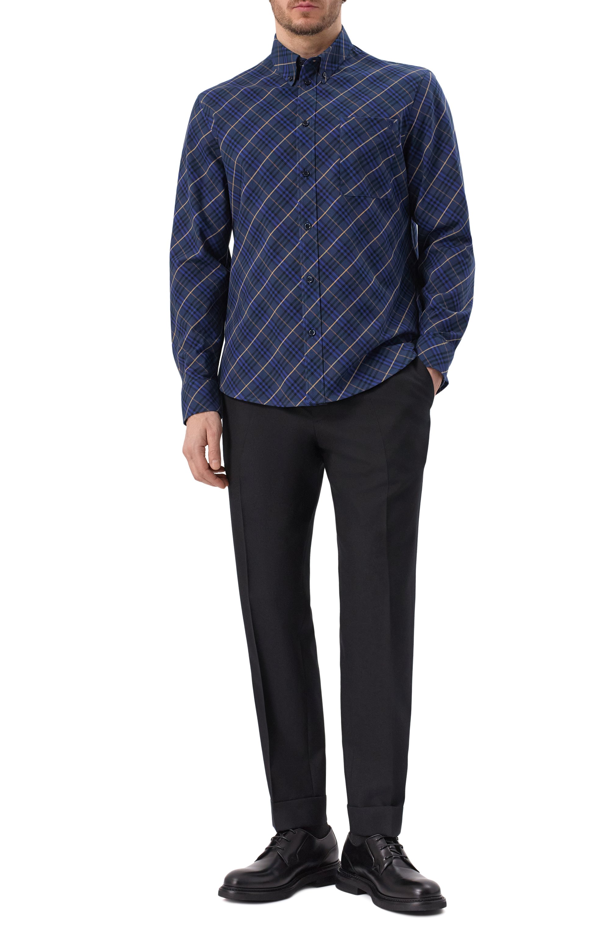 Хлопковая рубашка BURBERRY, арт. 8104073, фото 2