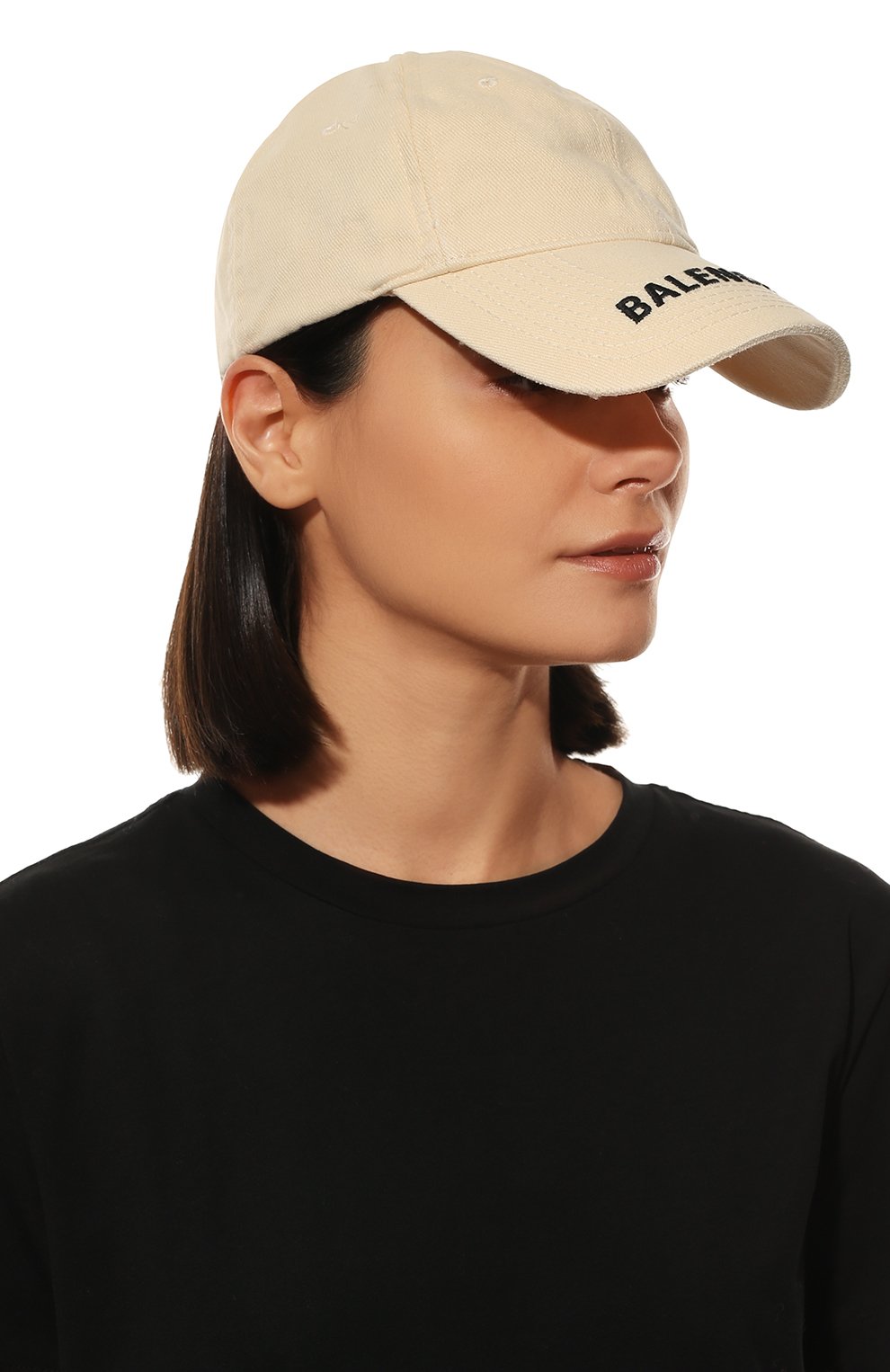 Хлопковая бейсболка BALENCIAGA кремового цвета по цене 39950 руб., арт. 673318/410B2, фото 2 Хлопковая бейсболка BALENCIAGA, арт. 673318/410B2, фото 2