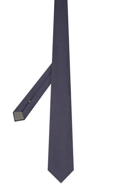 Шелковый галстук CANALI темно-синего цвета по цене 8620 руб., арт. 18/HJ02416, фото 2 Шелковый галстук CANALI, арт. 18/HJ02416, фото 2