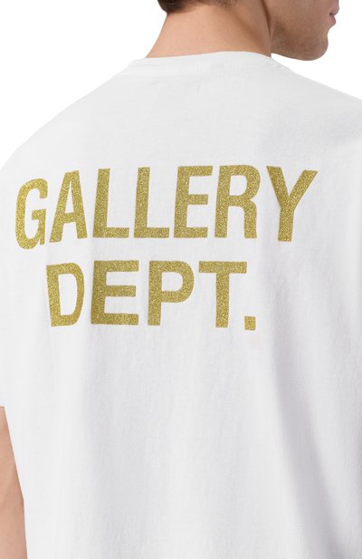 Хлопковая футболка GALLERY DEPT. белого цвета по цене 32250 руб., арт. T0P043/C0TT0N, фото 5 Хлопковая футболка GALLERY DEPT., арт. T0P043/C0TT0N, фото 5