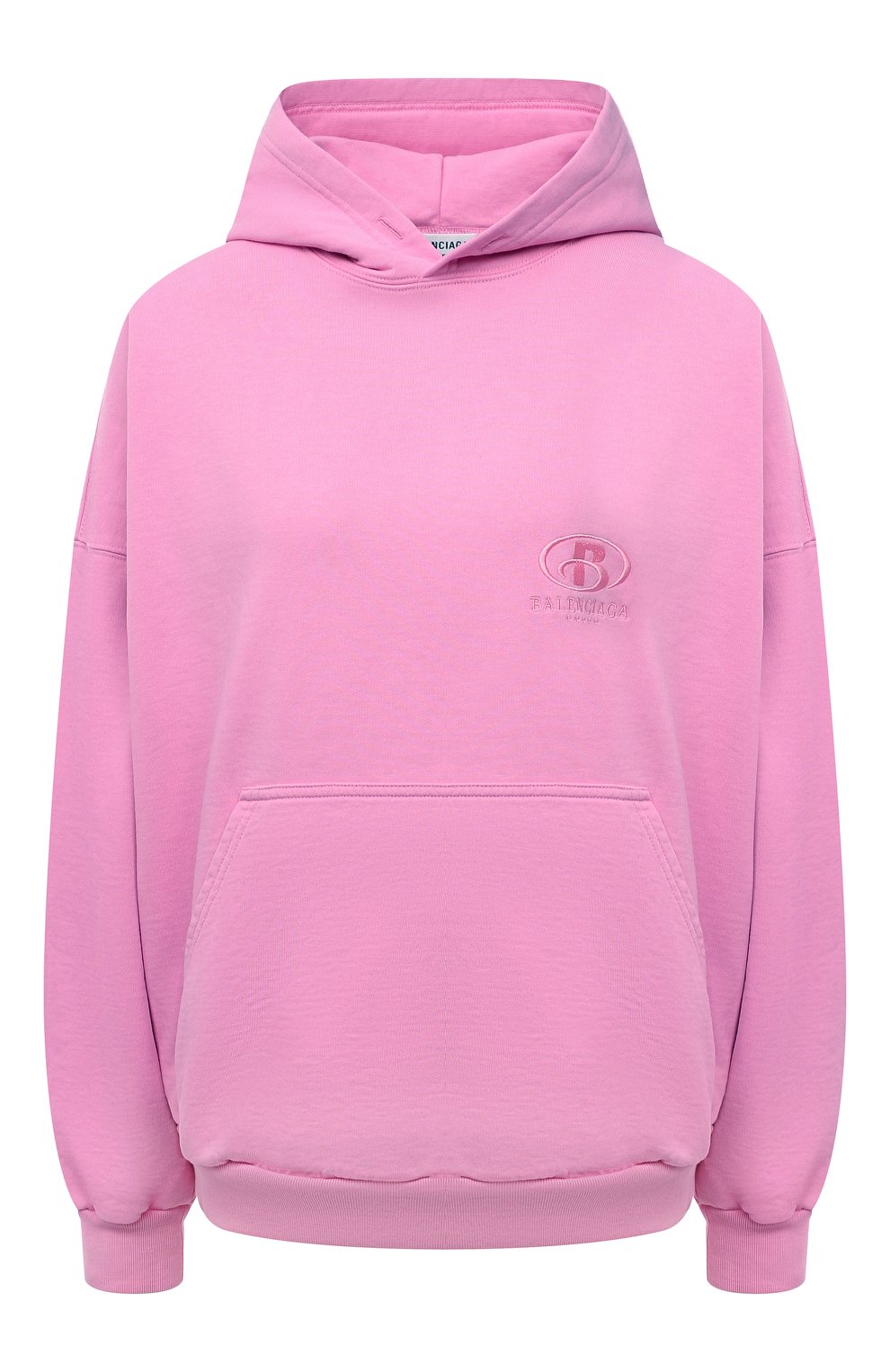Хлопковое худи BALENCIAGA розового цвета по цене 96250 руб., арт. 675003/TLV97, фото 1 Хлопковое худи BALENCIAGA, арт. 675003/TLV97, фото 1