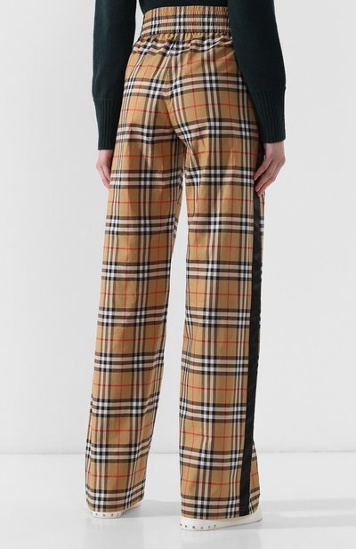 Хлопковые брюки в клетку BURBERRY, арт. 8003208, фото 4