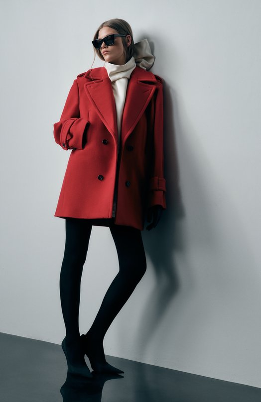 Шерстяное пальто Nina Ricci 25ACMA013/WV0325 Красный  25ACMA013/WV0325 Фото 6