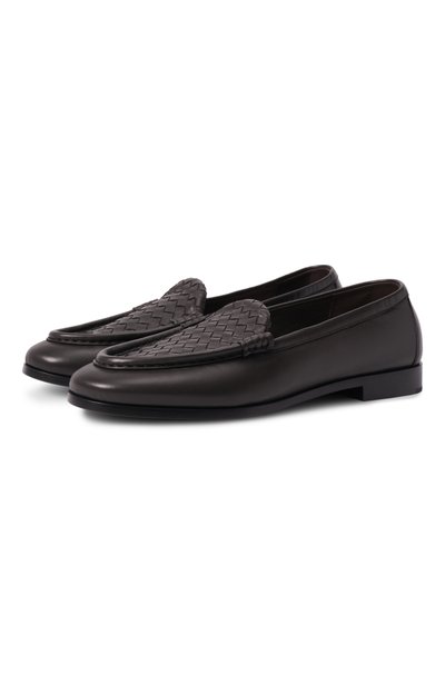 Мужские кожаные лоферы silenzio BOTTEGA VENETA, арт. 876082/VBSD0_001