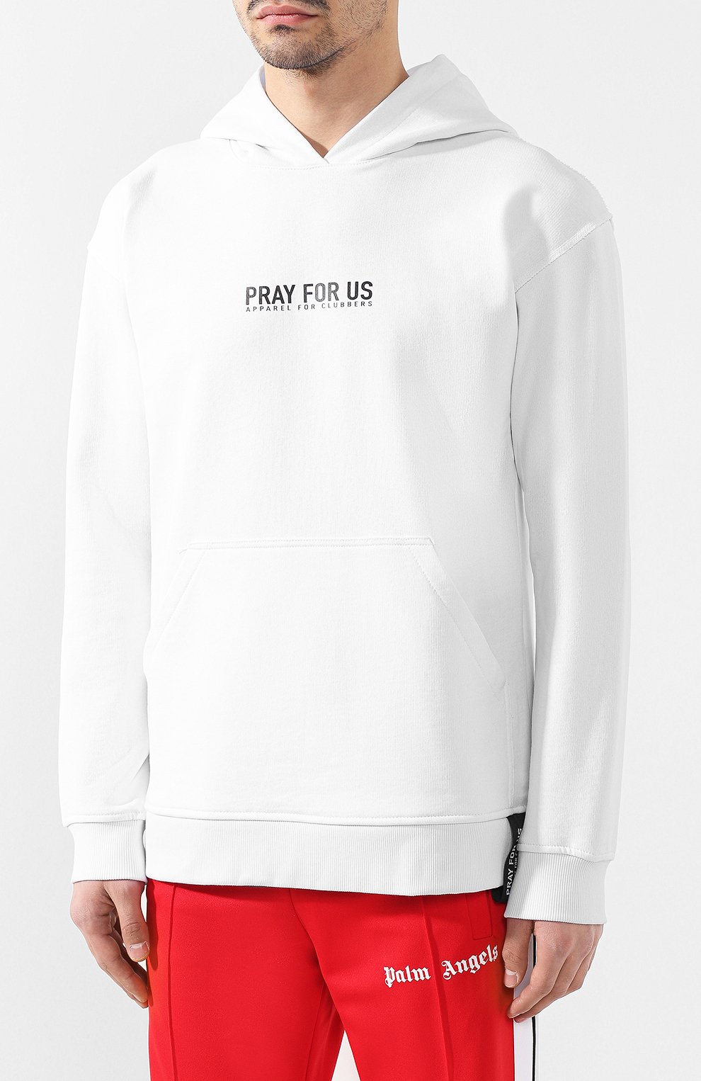 Хлопковое худи PRAY FOR US, арт. BRH-02 WHITE, фото 3