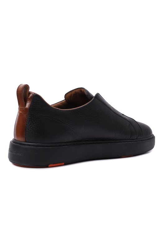 Кожаные кеды Cleanic Santoni MBCG21995NEATLLD Чёрный  MBCG21995NEATLLD Фото 5