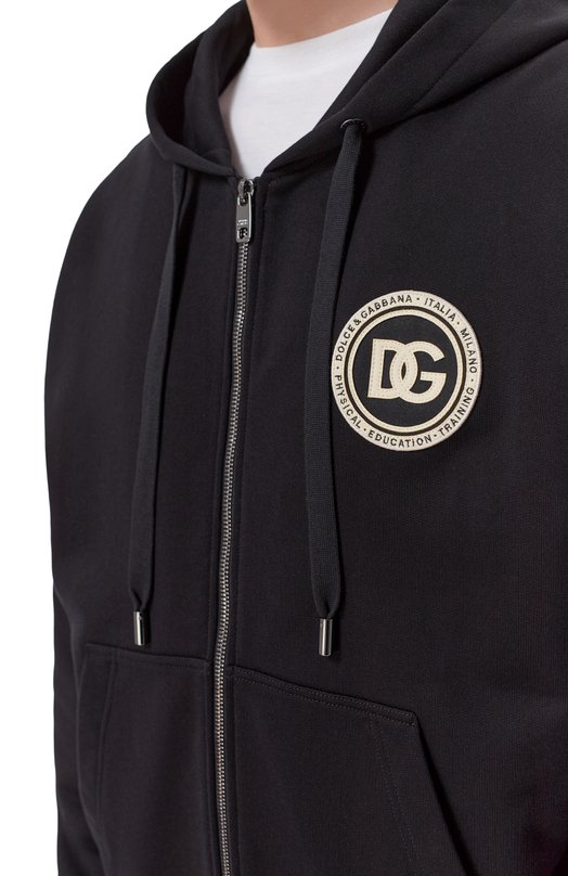 Хлопковая толстовка Dolce & Gabbana G9AIYZ/G7PZG Чёрный  G9AIYZ/G7PZG Фото 5