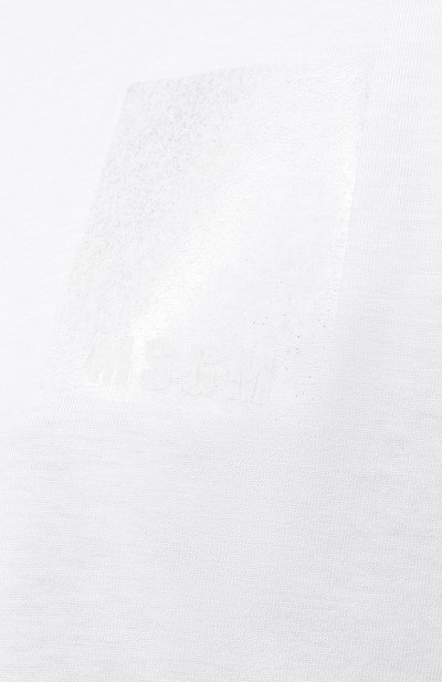 Хлопковая футболка MSGM белого цвета по цене 14850 руб., арт. 3041MDM105 217298, фото 5 Хлопковая футболка MSGM, арт. 3041MDM105 217298, фото 5