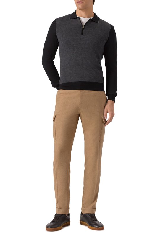Кожаные кеды Corneliani 26TM60-2620933 Чёрный  26TM60-2620933 Фото 2