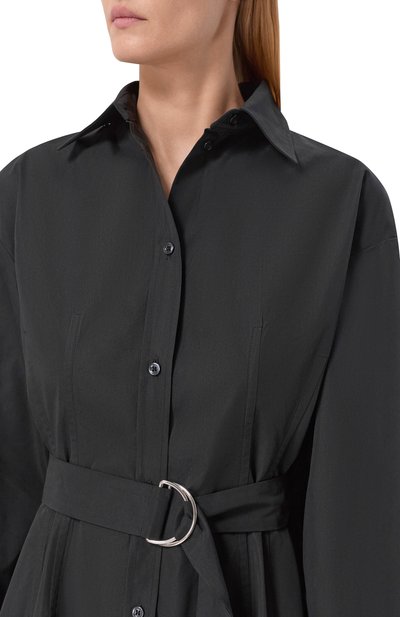 Хлопковое платье SPORTMAX черного цвета по цене 82650 руб., арт. SPXR0NCHI, фото 4 Хлопковое платье SPORTMAX, арт. SPXR0NCHI, фото 4