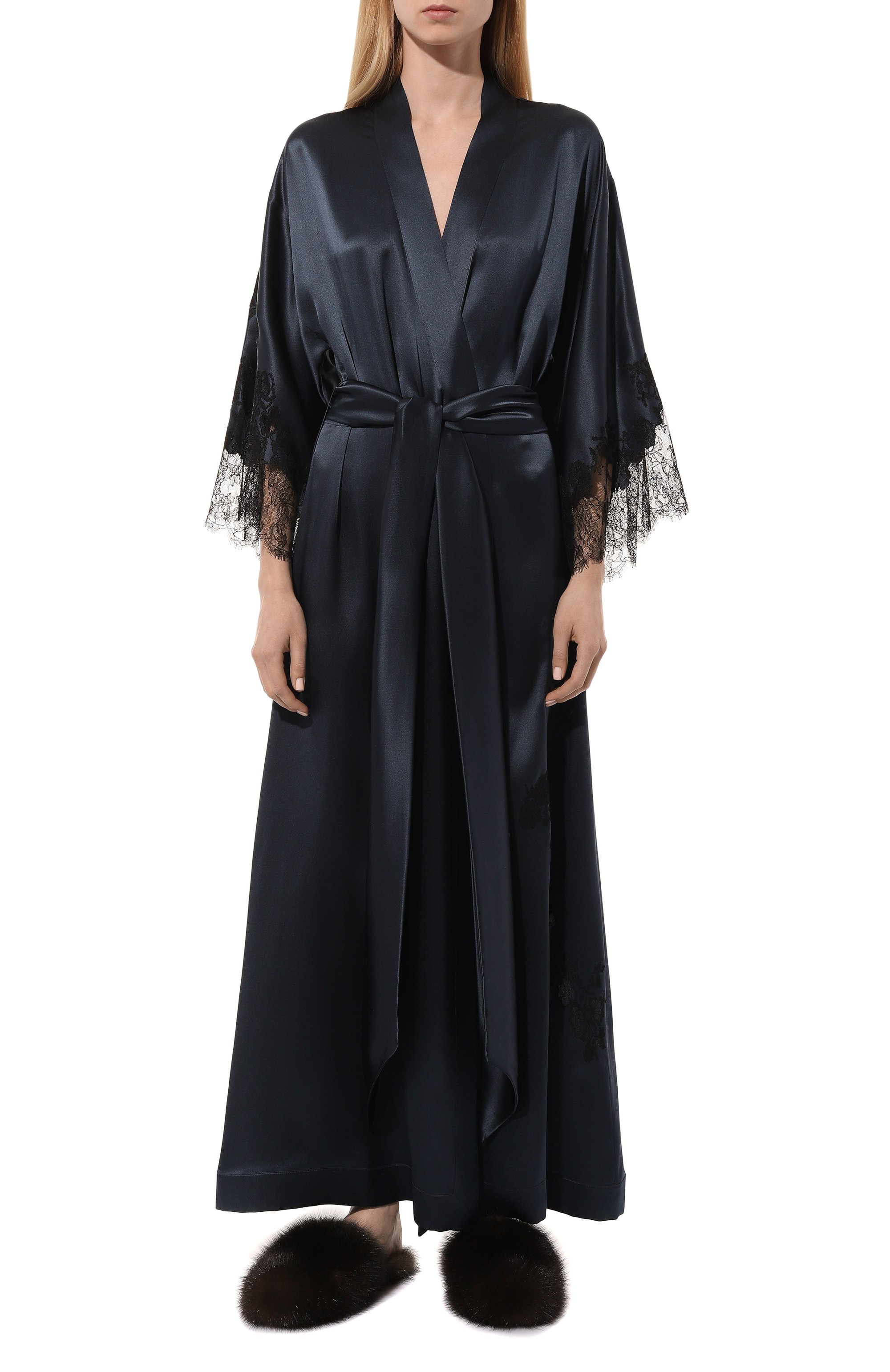 Шелковый халат CARINE GILSON, арт. EL0168DS, фото 3