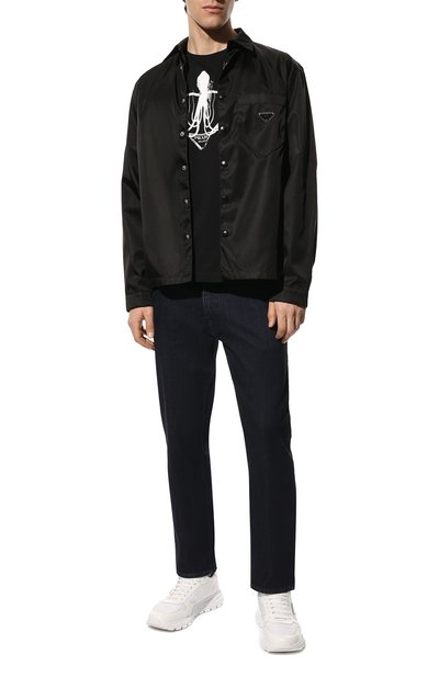 Хлопковая футболка PRADA, арт. UJN317-10JW-F0002-162, фото 2