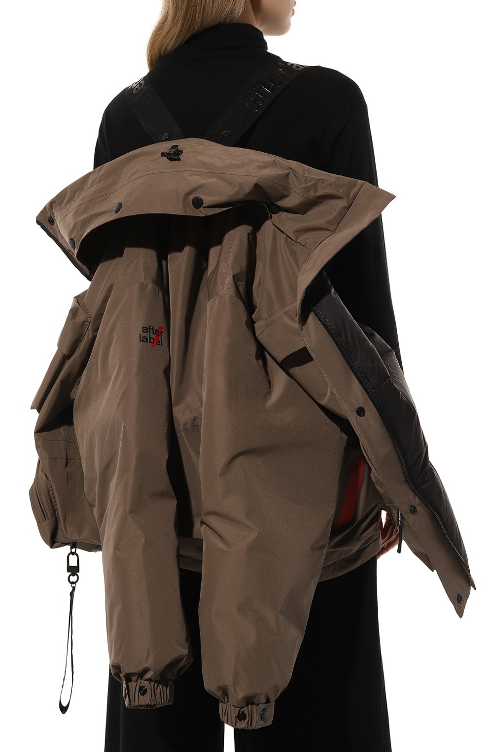 Пуховик AFTER LABEL коричневого цвета по цене 73650 руб., арт. MINT0/P048, фото 6 Пуховик AFTER LABEL, арт. MINT0/P048, фото 6