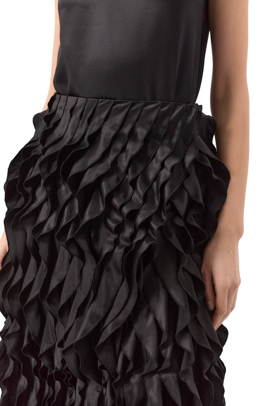 Атласная юбка MVST TXBET-Y436 Чёрный  TXBET-Y436 Фото 5