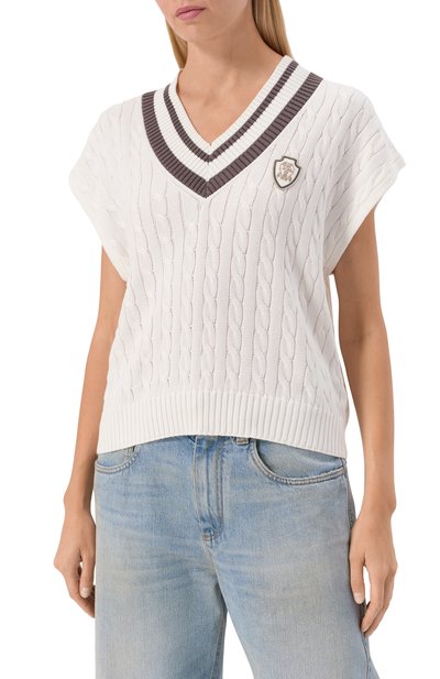 Хлопковый жилет BRUNELLO CUCINELLI, арт. M19756522, фото 3